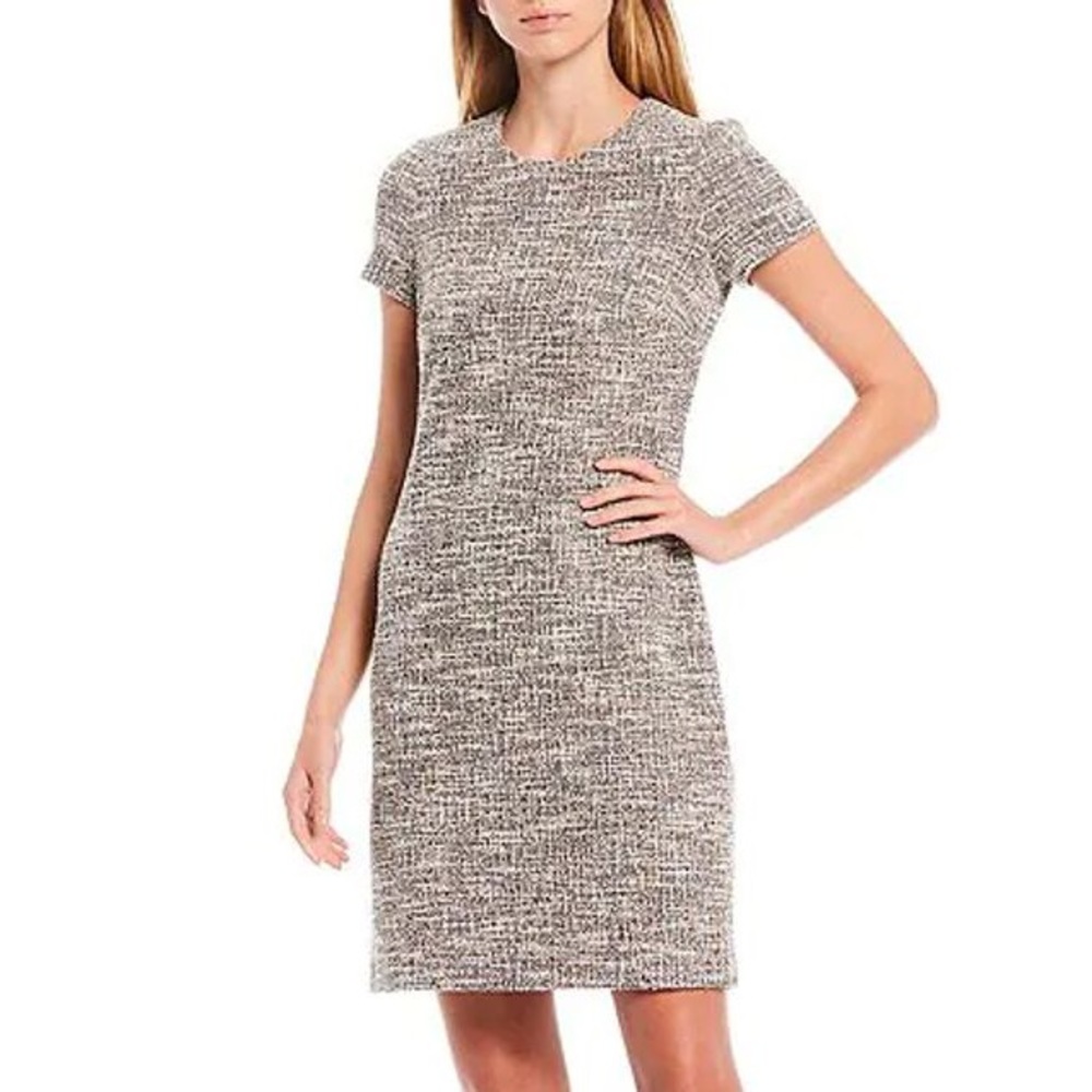 Calvin Klein Ponte Shift Dress, Short Sleeve, Size 6